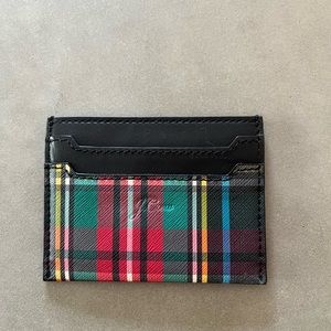 JCrew Plaid Card Case, New without Tags